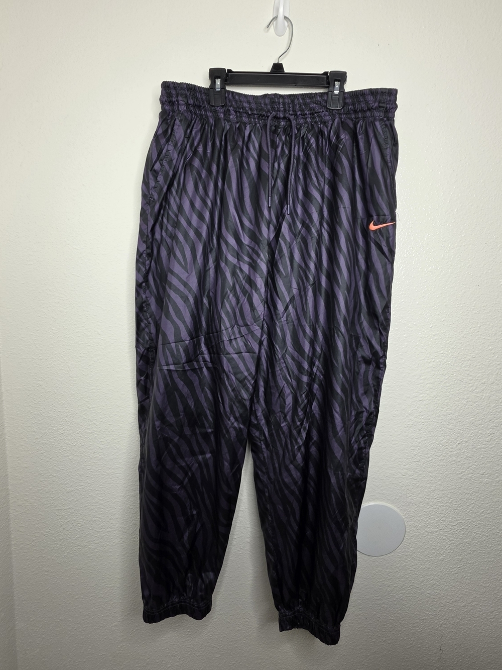 Nike Zebra Print Windbreaker Track Pants Purple Black Size 1X
